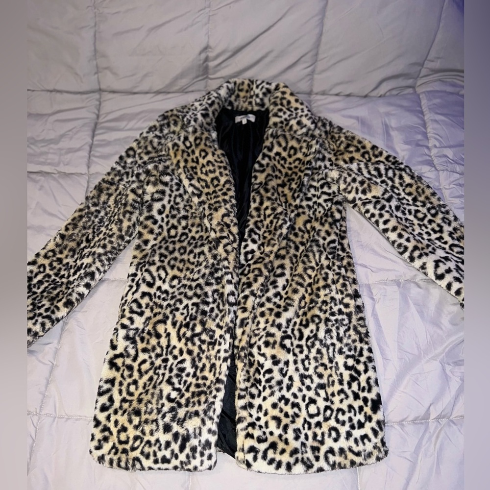 Faux Fur Coat - Leopard